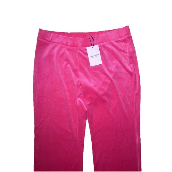 Juicy Couture Large OG Big Bling Hot Pink Velour Track Pants NWT - Picture 2 of 10